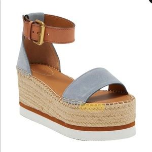 See by Chloe Glyn Espadrille Wedges Size 36